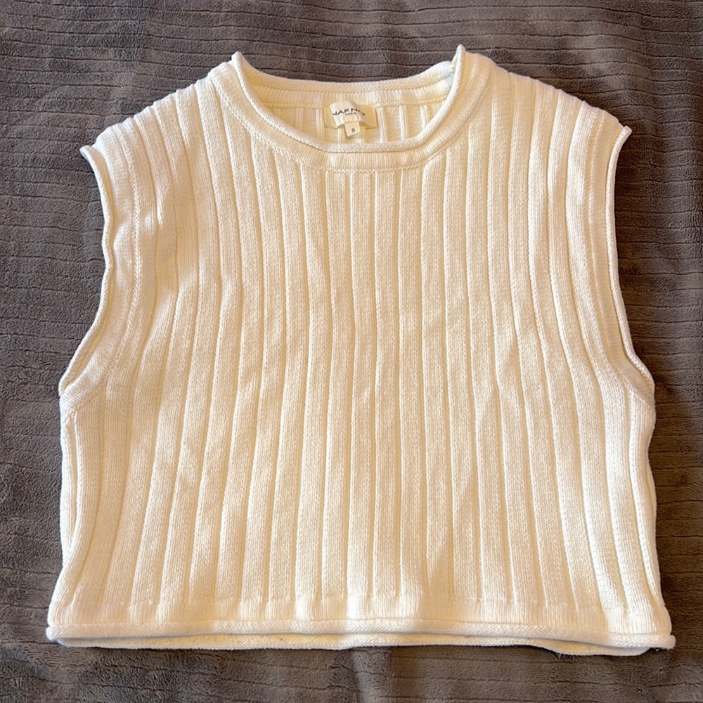 White sweatvest